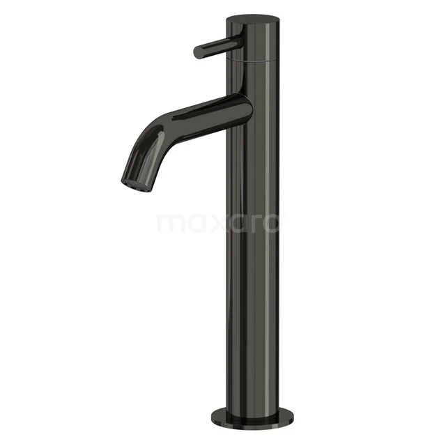 Radius Hohe Waschtischarmatur Aufputz | Schwarzchrom | Kaltwasserarmatur (für Gäste-WC) 55.004.444BC