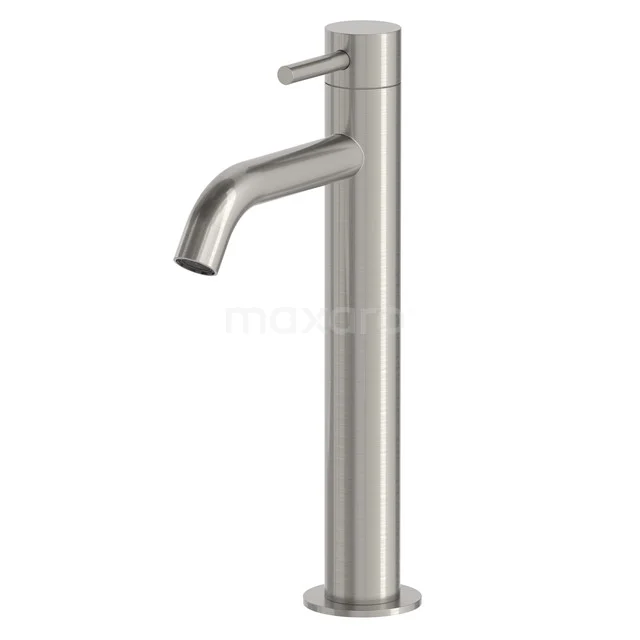 High Cloakroom tap Radius Steel, Cold water tap, Stainless steel 55.004.444BR