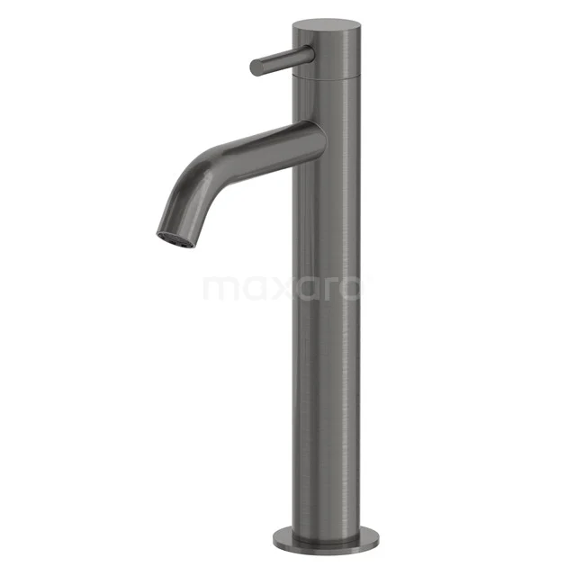 High Cloakroom tap Radius Black Steel, Cold water tap, Black metal 55.004.444ZM