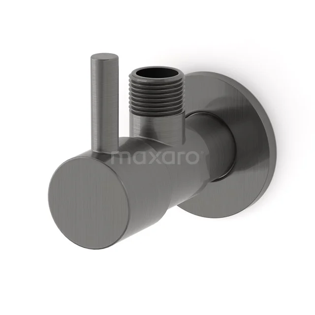 Corner stopcock Radius Black Steel, Wall-mounted, Black metal 99.300.004ZM