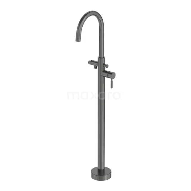 Freestanding bath tap without handheld shower Radius Black Steel, Single lever mixer tap, Black metal 55.200.051ZMN