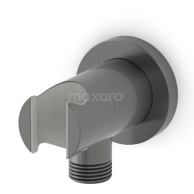 Handbrausehalter Radius Schwarz Steel, Wandmontage, Schwarzes Metall 55.156.200ZM