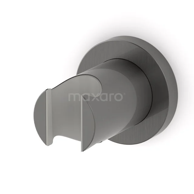 Handbrausehalter Radius Schwarz Steel, Wandmontage, Schwarzes Metall 55.156.100ZM