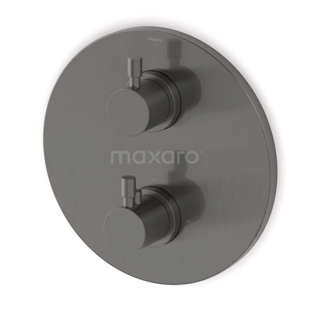 Radius Einbau Badewannenarmatur mit Regendusche | Schwarzes Metall Thermostatisch DIM55-00108 Radius Einbau Badewannenarmatur mit Regendusche | Schwarzes Metall Thermostatisch DIM55-00108