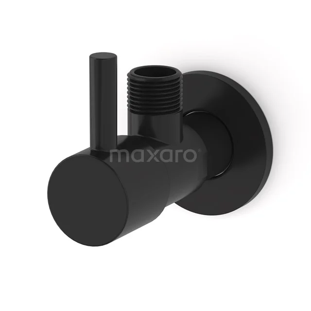 Corner stopcock Radius Black, Wall-mounted, Black 99.300.004MB