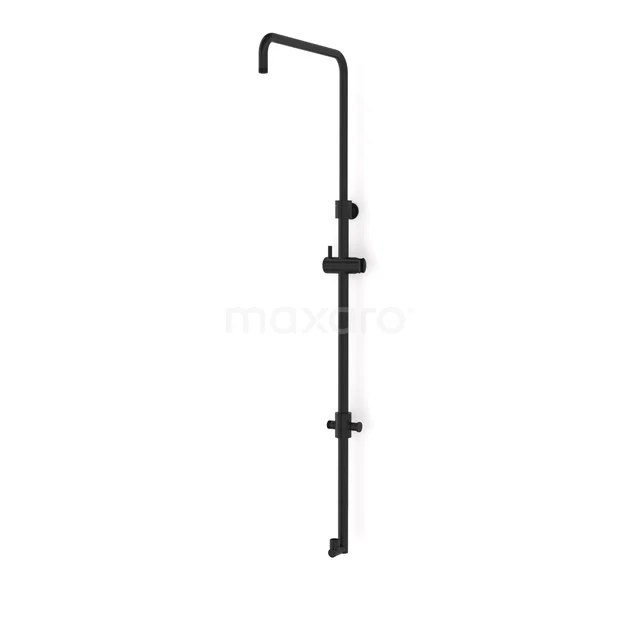 Shower rail for overhead shower set Radius Black, with adjustable hand shower holder, Black 55.107.300MB