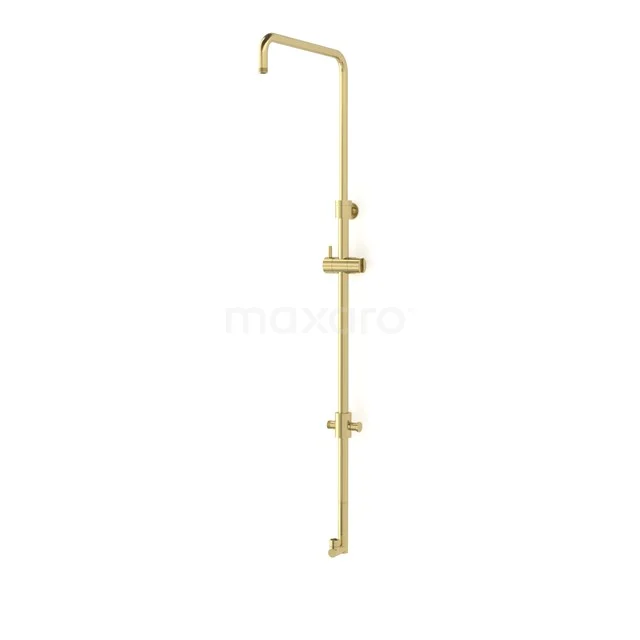 Shower rail for overhead shower set Radius, with adjustable hand shower holder, Light gold 55.107.300LG