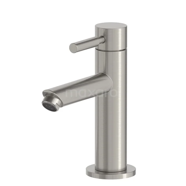 Cloakroom tap Radius Steel, Cold water tap, Stainless steel 55.004.404BRN