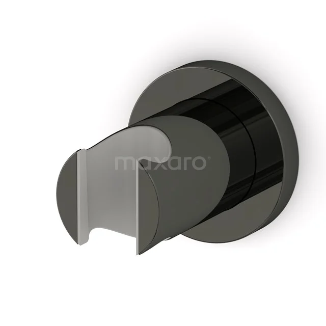 Handbrausehalter Radius Schwarz Chrom, Wandmontage, Schwarz Chrom 55.156.100BC Handbrausehalter Radius Schwarz Chrom, Wandmontage, Schwarz Chrom 55.156.100BC