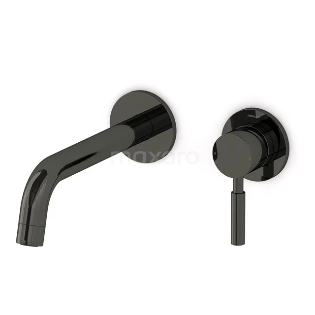 Basin tap Radius Black chrome, Single lever mixer tap, Extended spout, Black chrome 55.153.541BC