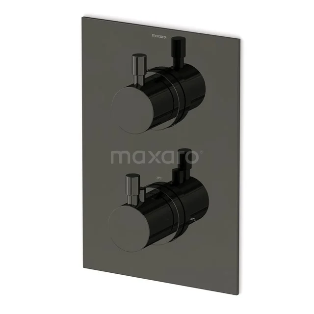 Unterputz Duscharmatur Radius Schwarz Chrom, Thermostatisch, Schwarz Chrom 55.152.502BCNS Unterputz Duscharmatur Radius Schwarz Chrom, Thermostatisch, Schwarz Chrom 55.152.502BCNS