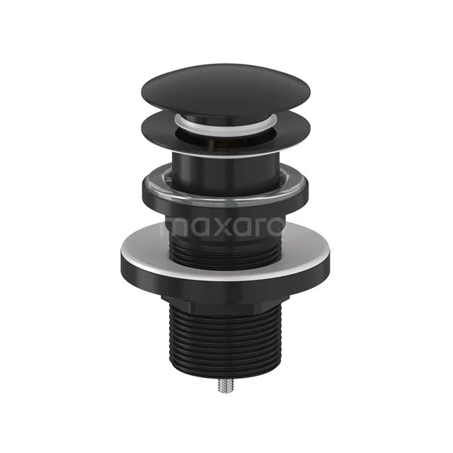 Waste plug Lockable Black Round 99.000.604MB