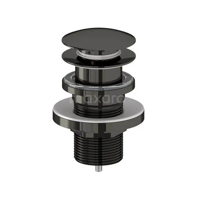 Ablaufstopfen / Ablaufventil abschließbar Schwarz Chrom Rund 99.000.604BC Ablaufstopfen / Ablaufventil abschließbar Schwarz Chrom Rund 99.000.604BC