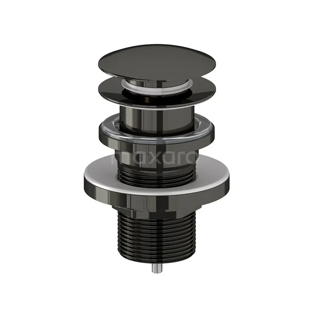 Waste plug Lockable Black Chrome Round 99.000.604BC