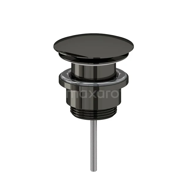 Waste plug Non-closable Black chrome Round 99.000.504BC