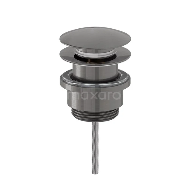 Waste plug Lockable Black metal Round 99.000.404ZM