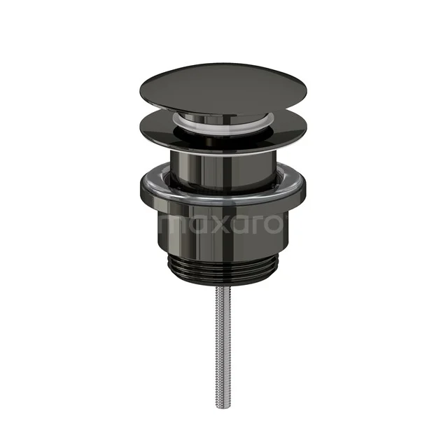 Waste plug Lockable Black Chrome Round 99.000.404BC