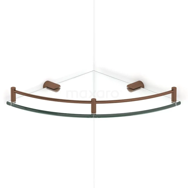 Radius Eckregal | Kupfer | Glas | Badezimmer 190-2101KP