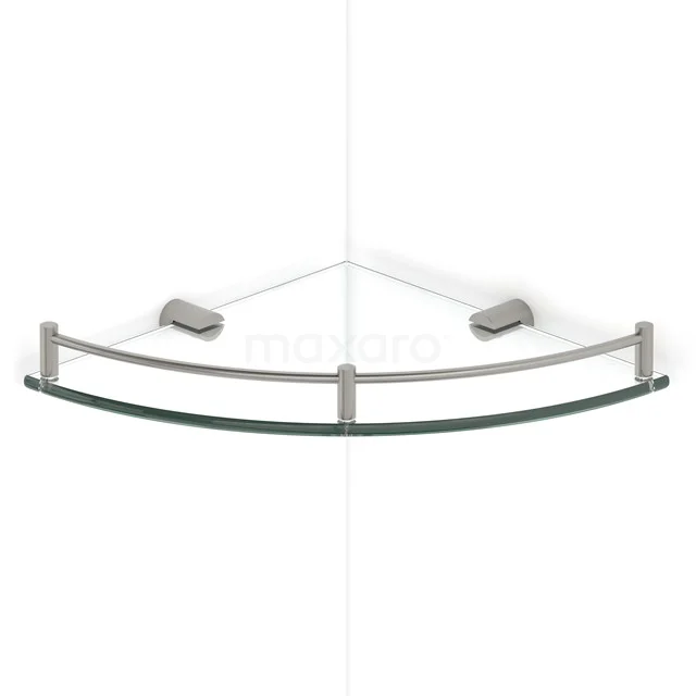 Radius Eckregal | Edelstahl | Glas | Badezimmer 190-2101BR