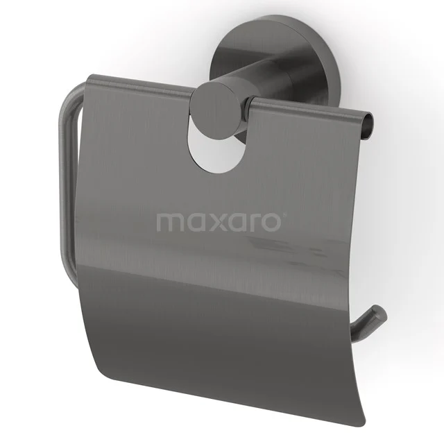 Toilet roll holder Radius Black Steel, Black metal 150-1105ZM