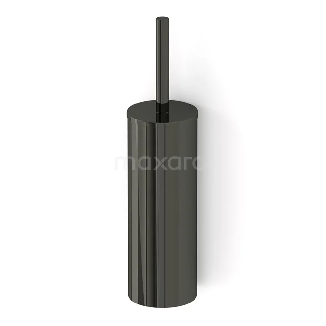 Radius WC Borstel | Zwart Chroom | Hangende toiletborstelhouder 200-1202BC