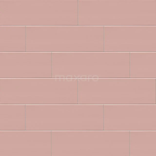 Wandtegel Century Glanzend Roze 10x30cm Accent Roze Niet Gerectificeerd 501-120106