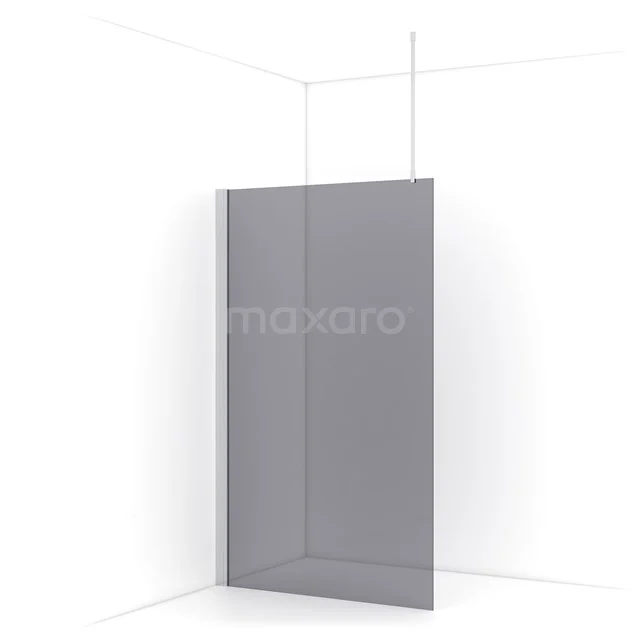 Diamond Walk-in shower | 110 cm Chrome Smoke glass Fixed wall IDA11731C