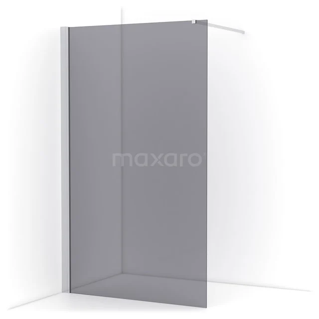 Diamond Walk-in shower | 110 cm Chrome Smoke glass Fixed wall IDA11131C