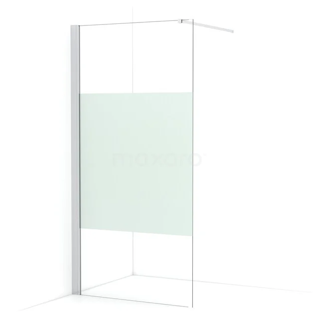 Diamond begehbare Dusche | 100 cm Chrom  Feste Wand IDA10133C