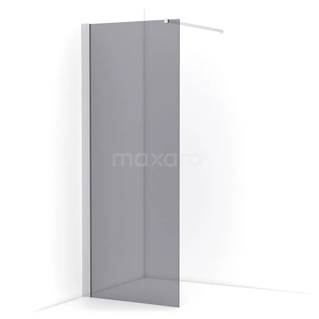 Diamond Walk-in shower | 80 cm Chrome Smoke glass Fixed wall IDA08131C