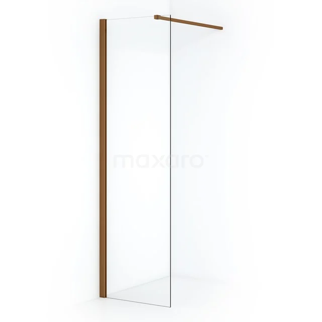 Diamond Inloopdouche | 50 cm Koper Helder glas Vaste wand IDA05110KP