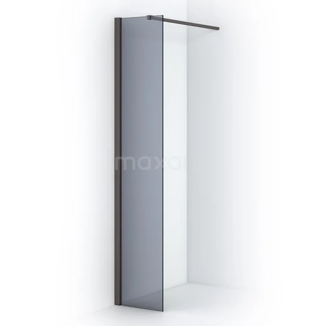 Diamond Inloopdouche | 30 cm Zwart metaal Rookglas Vaste wand IDA03111ZMN