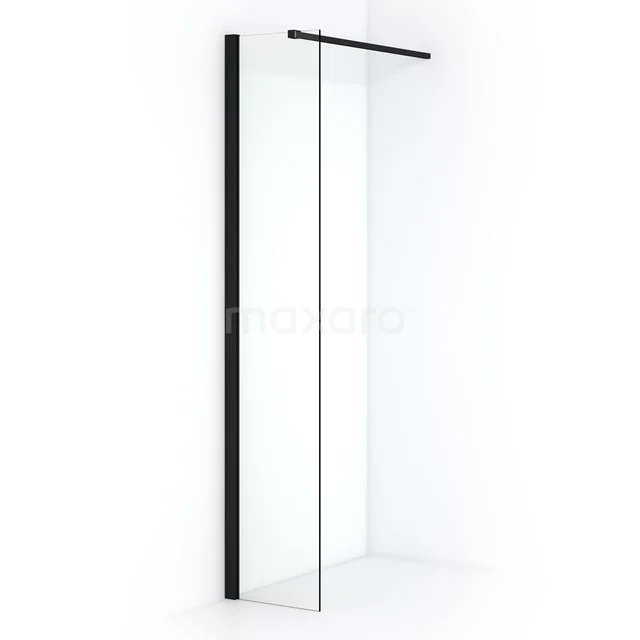 Diamond Inloopdouche | 30 cm Zwart Helder glas Vaste wand IDA03110MB