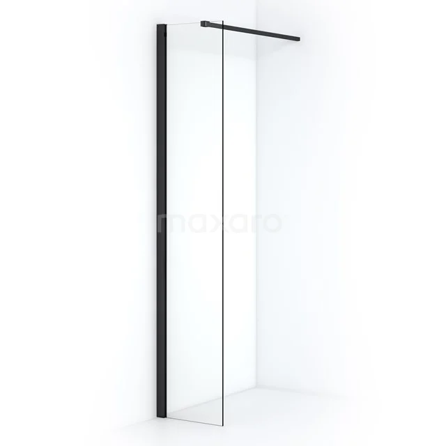 Diamond Inloopdouche | 30 cm Zwart chroom Helder glas Vaste wand IDA03110BC