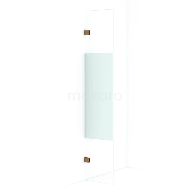 Diamond Inloopdouche | 30 cm Koper Helder met matte strook Vaste wand IDA03023KP