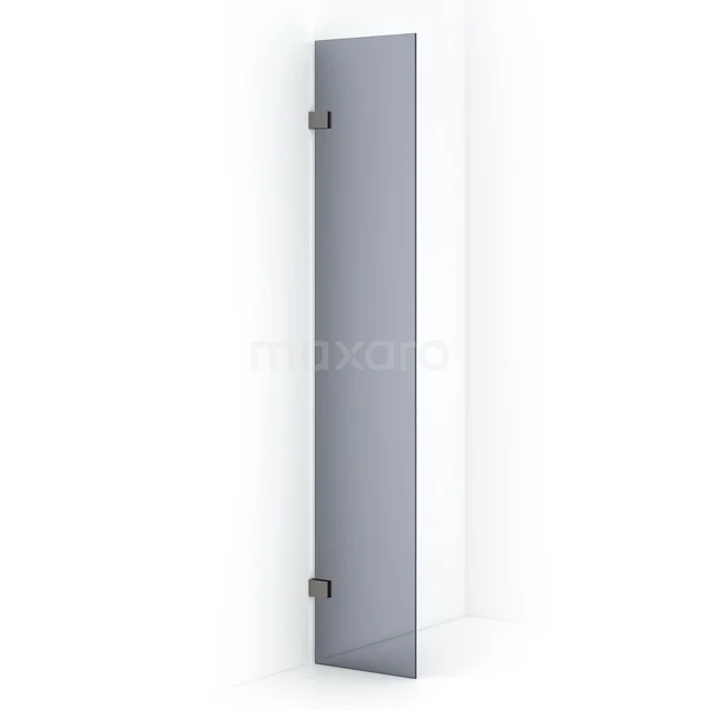 Diamond Inloopdouche | 30 cm Zwart metaal Rookglas Vaste wand IDA03021ZM