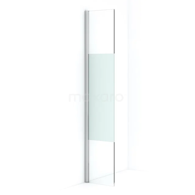 Diamond Inloopdouche | 30 cm Chroom Helder met matte strook Vaste wand IDA03013C