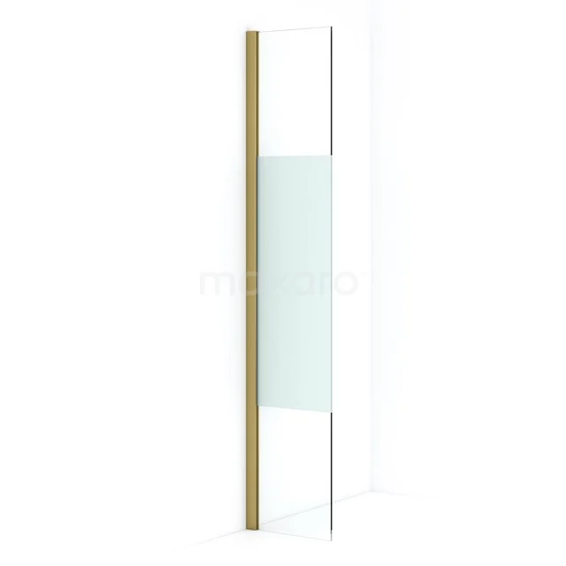 Diamond Inloopdouche | 30 cm Goud Helder met matte strook Vaste wand IDA03013GGN