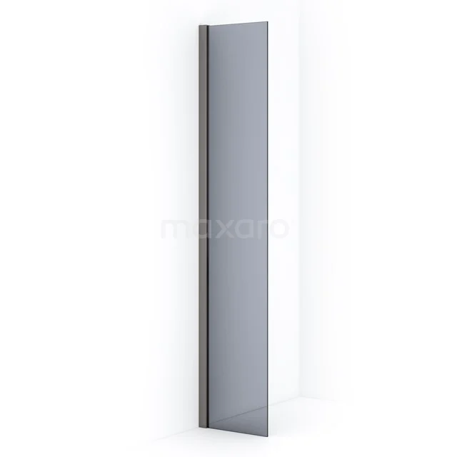 Diamond Inloopdouche | 30 cm Zwart metaal Rookglas Vaste wand IDA03011ZMN