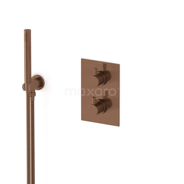 Radius concealed shower mixer set | Copper Thermostatic mixer with handheld shower 1 position AIK55-00004