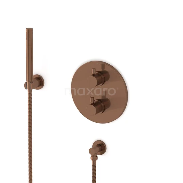 Radius Unterputz-Brausegarnitur | Kupfer Thermostatarmatur mit Handbrause 1 Position AIK55-00011