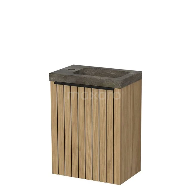 Modulo Pico WC-Möbel mit Waschbecken | 40 cm Naturfurnier Leistenfront Naturstein TMW10-00779 Modulo Pico WC-Möbel mit Waschbecken | 40 cm Naturfurnier Leistenfront Naturstein TMW10-00779