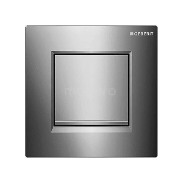 Geberit Bedienfeld Urinal | Typ 30 Chrom glänzend 911013587 Viereckiger, chromfarbener Waschbecken Druckknopf aus der Geberit Sigma Serie, mit einer glänzenden Oberfläche und schlankem Design.