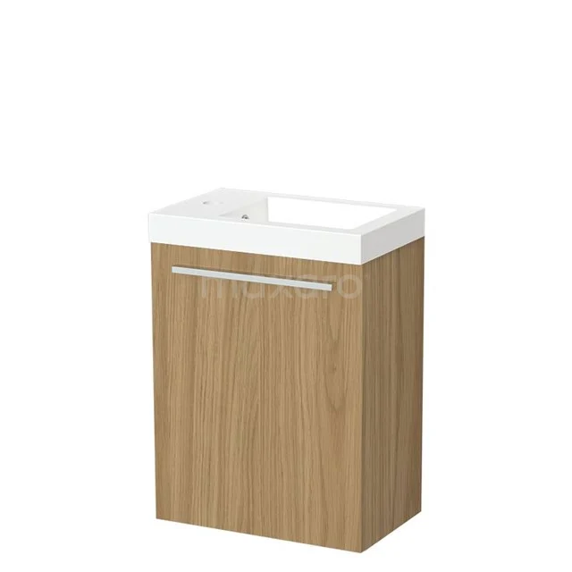 Modulo Pico WC-Möbel mit Waschbecken | 40 cm Naturfurnier glatte Front Mineralguss TMW10-00759