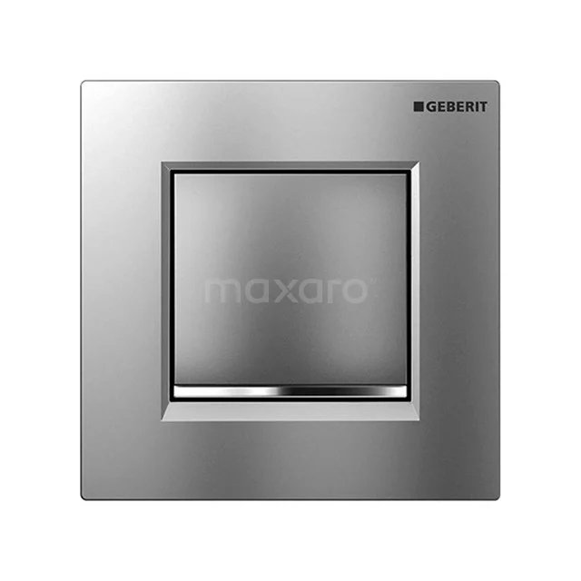 Geberit Flush plate Urinal | Type 30 Chrome Matt 911013589 Square stainless steel Geberit control plate for toilet, modern design. Perfect for stylish bathroom installations.