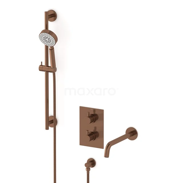 Radius Built-in bath mixer set | Copper Thermatic mixer with handheld shower 5 positions CIK55-00047 Radius Built-in bath mixer set | Copper Thermatic mixer with handheld shower 5 positions CIK55-00047