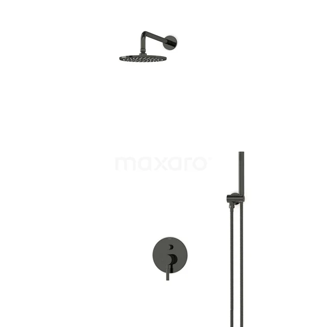 Radius Regenduschen Einbau | Schwarzchrom 20 cm Regenduschen Eingriff BIB55-00006