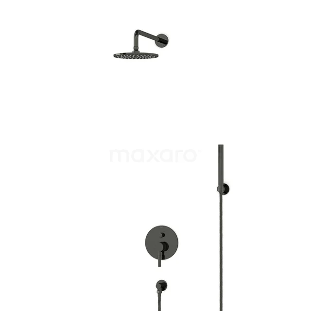 Radius Rain shower Built-in | Black chrome 20 cm Rain shower Single lever BIB55-00075