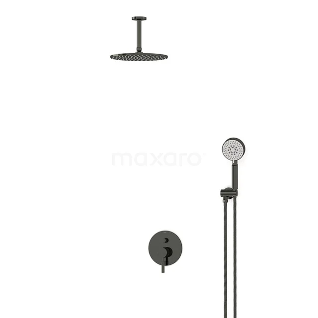 Radius Regenduschen Einbau | Schwarzchrom 25 cm Regenduschen Eingriff BIB55-00105 Radius Regenduschen Einbau | Schwarzchrom 25 cm Regenduschen Eingriff BIB55-00105