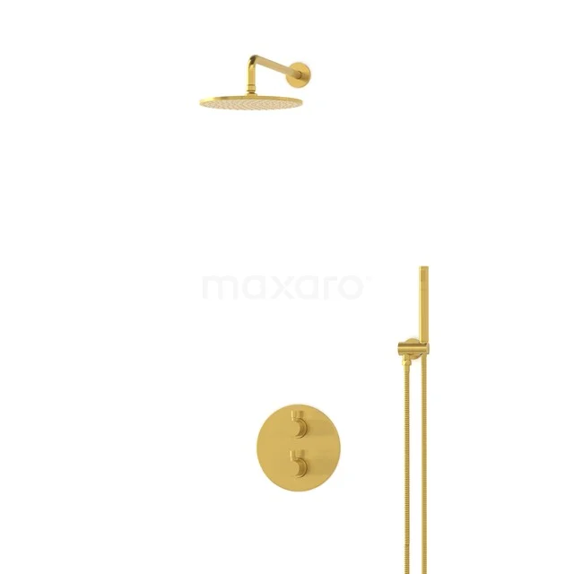 Radius Regenduschen Einbau | Gold 25 cm Regenduschen Thermostatisch BIG55-00002